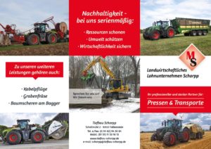 Lohnunternehmen Transporte Flyer